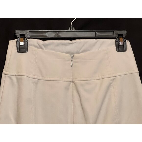 Express Womens White Fitted Pencil Skirt Size 0 With Back Zipper & Front Slit - Picture 4 of 9